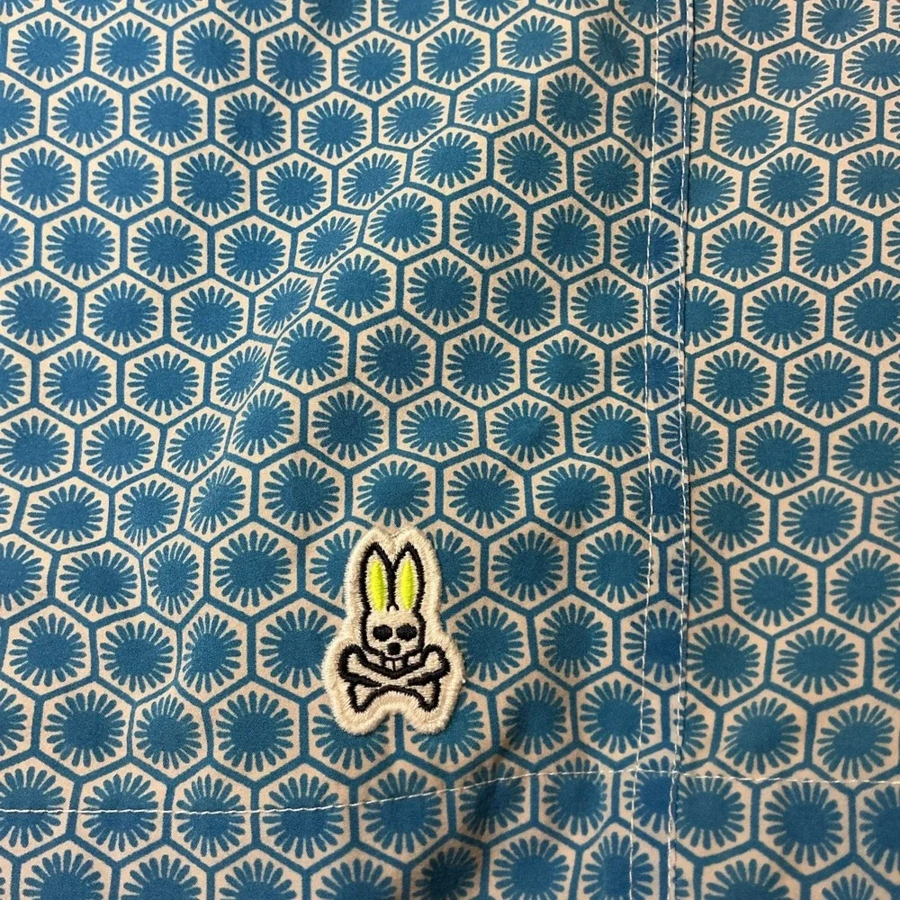 Psycho Bunny 2xl Tall Men's geometric Swim Drawstring Shorts/trunks